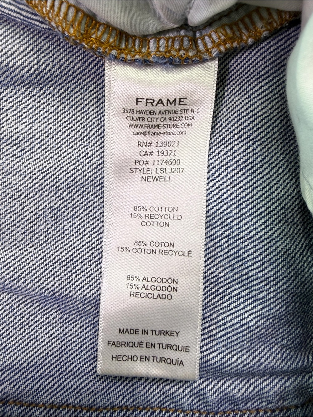 Frame Le Slouch Straight Leg Jeans In Newell Size 28 - Picture 9 of 13